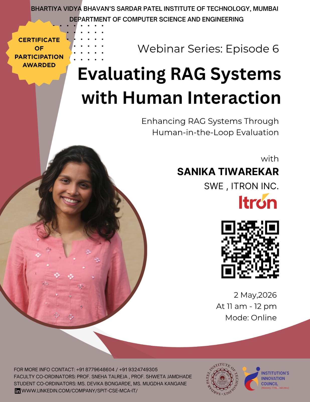 Webinar Series – Episode 6: Evaluating RAG Systems with Human Interaction